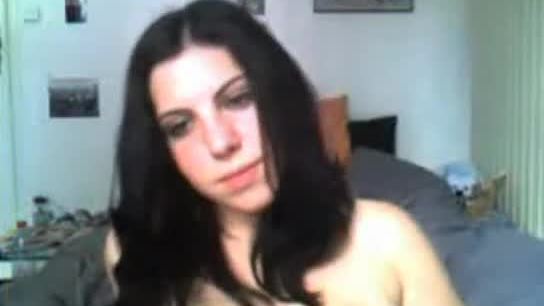 Blackhair girl on webcam chat part 2